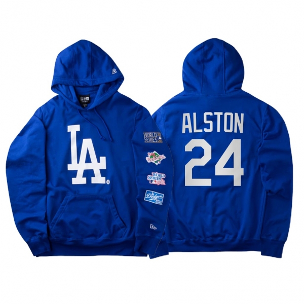 Walter Alston Los Angeles Dodgers World Champions Hoodie Blue World Series