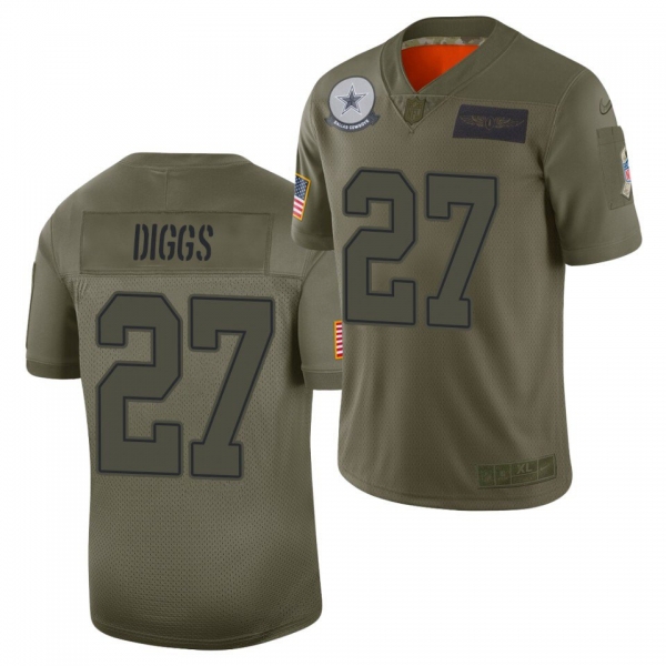 Cowboys Trevon Diggs 2019 Salute to Service Olive Jersey