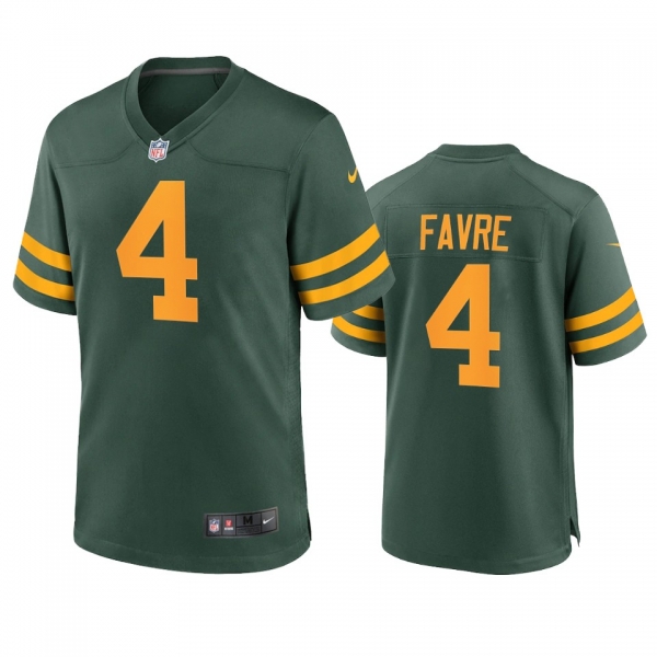 Green Bay Packers Brett Favre Green Alternate Game Jersey 50s Classic