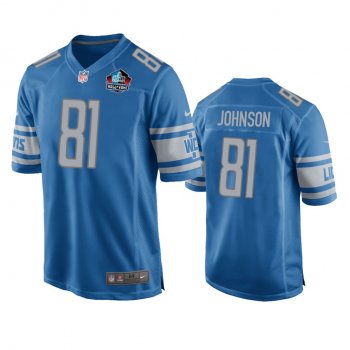 Detroit Lions Calvin Johnson Blue NFL Hall of Fame Class of 2021 Jersey