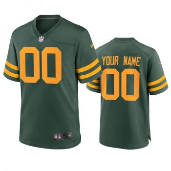 Green Bay Packers Custom Green Alternate Game Jersey 50s Classic