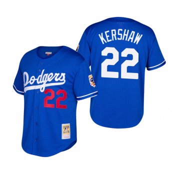 Los Angeles Dodgers Clayton Kershaw Royal Cooperstown Collection Mesh Batting Practice Jersey