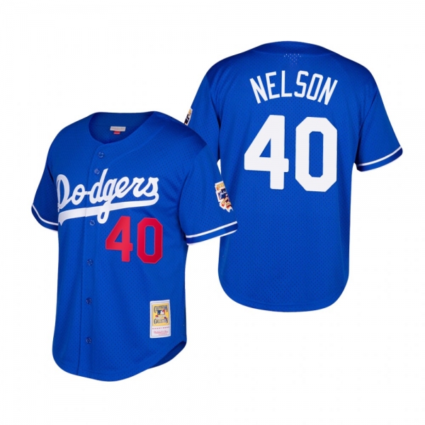 Los Angeles Dodgers Jimmy Nelson Royal Cooperstown Collection Mesh Batting Practice Jersey