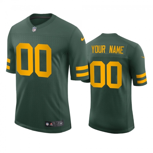 Green Bay Packers Custom Green Vapor Limited Jersey 50s Classic