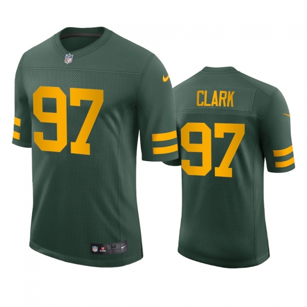 Green Bay Packers Kenny Clark Green Vapor Limited Jersey 50s Classic