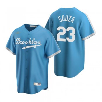 Los Angeles Dodgers Steven Souza Nike Light Blue Cooperstown Collection Alternate Jersey