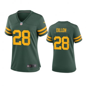 Women's Green Bay Packers A.J. Dillon Green Alternate Game Jersey 50s Classic