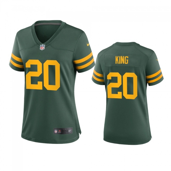 Women's Green Bay Packers Kevin King Green Alternate Game Jersey 50s Classic