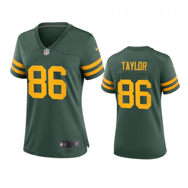 Women's Green Bay Packers Malik Taylor Green Alternate Game Jersey 50s Classic