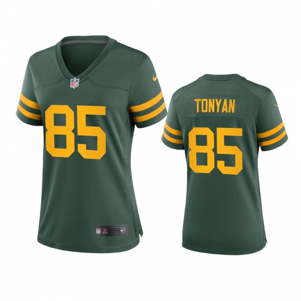 Women's Green Bay Packers Robert Tonyan Green Alternate Game Jersey 50s Classic