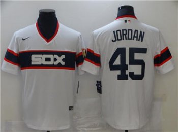 Men's Chicago White Sox #45 Michael Jordan White Cool Base Stitched Baseball Jersey