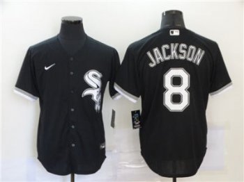 Men's Chicago White Sox #8 Bo Jackson Black 2020 Baseball Cool Base Jersey