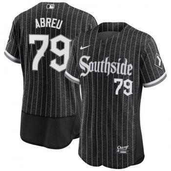 Men's José Abreu Chicago White Sox 2021 City Connect Jersey New Black Authentic Stitched