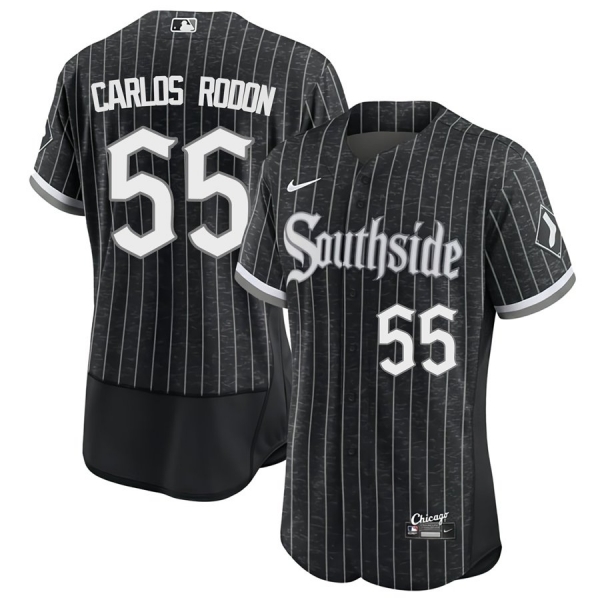 Men's Carlos Rodon Chicago White Sox 2021 City Connect Jersey New Black Authentic Stitched