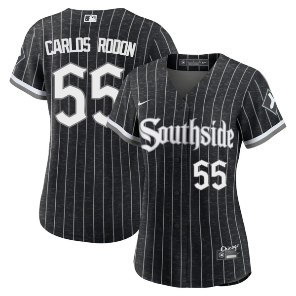 Women's Carlos Rodon Chicago White Sox 2021 City Connect Jersey New Black Stitched