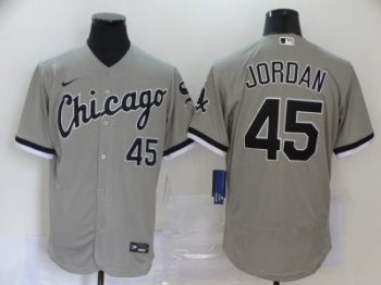 Men's White Sox #45 Michael Jordan Gray 2020 Baseball Flexbase Jersey