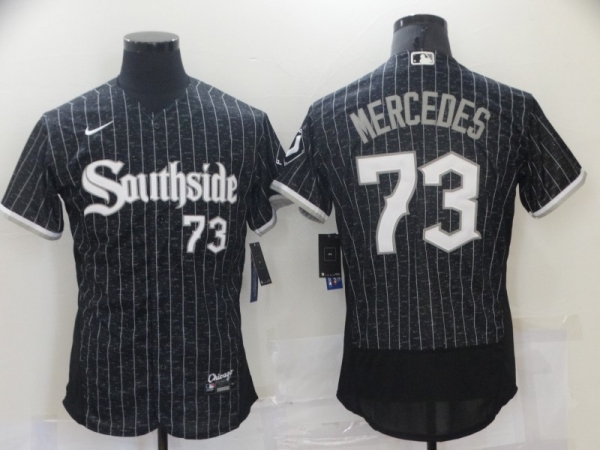 MLB White Sox 73 Yermín Mercedes Black Southside 2021 City Nike Flexbase Men Jersey