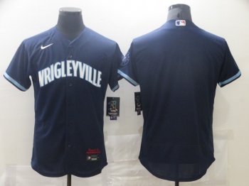 MLB Cubs Wrigleyville 2021 City Connect Blank Flexbase Men Jersey