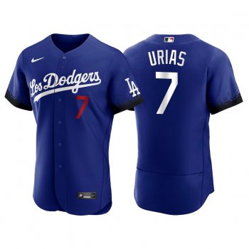 MLB Dodgers 7 Julio Urias Royal 2021 City Connect Flexbase Men Jersey