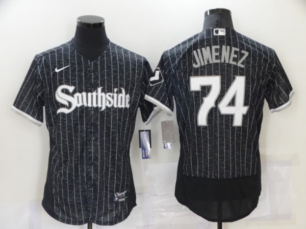 MLB White Sox Southside 74 Eloy Jimenez 2021 City Connect FlexBase Men Jersey