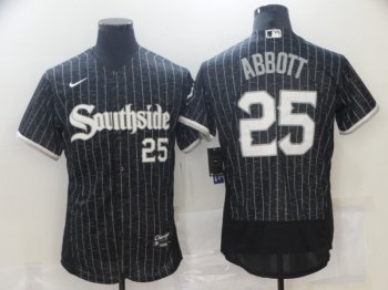 MLB White Sox Southside 25 ABBOTT Black 2021 City Connect Nike Flexbase Men Jersey