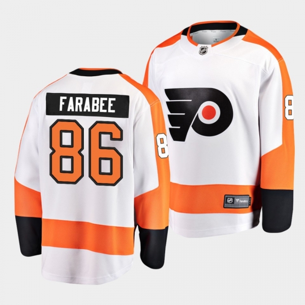 Joel Farabee Philadelphia Flyers 2021-22 Away White Player Men Jersey