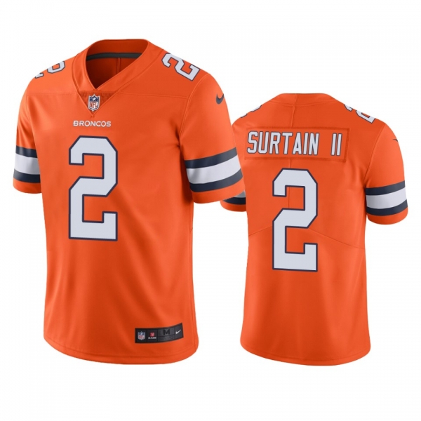 Color Rush Limited Denver Broncos Patrick Surtain II Orange Jersey