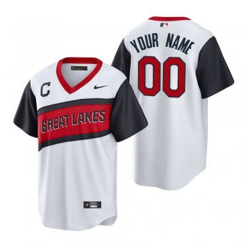 Cleveland Indians Custom Nike White 2021 Little League Classic Home Replica Jersey