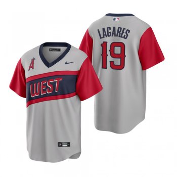 Men's Los Angeles Angels Juan Lagares Nike Gray 2021 Little League Classic Road Replica Jersey