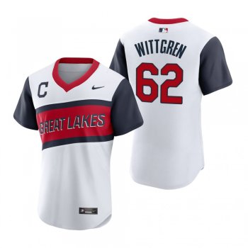 Men's Cleveland Indians Nick Wittgren Nike White 2021 Little League Classic Home Authentic Jersey