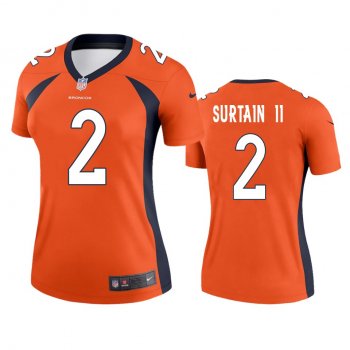 Women's Denver Broncos Patrick Surtain II Orange Legend Jersey