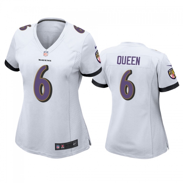 Women's Baltimore Ravens Patrick Queen White Game Jersey