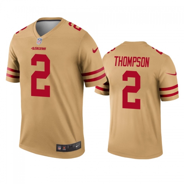 San Francisco 49ers Chris Thompson Gold Inverted Legend Jersey