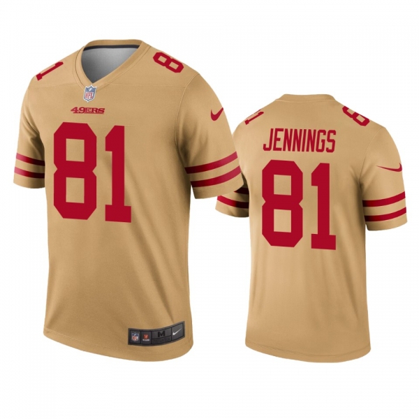 San Francisco 49ers Jauan Jennings Gold Inverted Legend Jersey