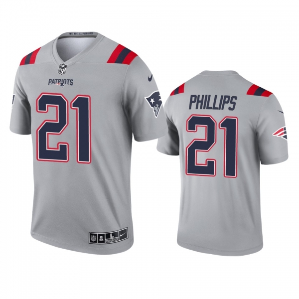 New England Patriots Adrian Phillips Gray Inverted Legend Jersey