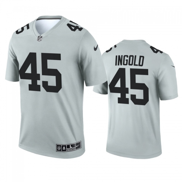 Las Vegas Raiders Alec Ingold Silver 2021 Inverted Legend Jersey