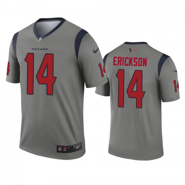 Houston Texans Alex Erickson Gray Inverted Legend Jersey