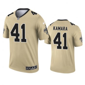 New Orleans Saints Alvin Kamara Gold 2021 Inverted Legend Jersey