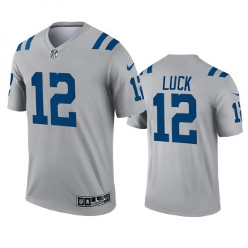 Indianapolis Colts Andrew Luck Gray 2021 Inverted Legend Jersey