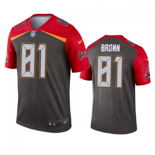 Tampa Bay Buccaneers Antonio Brown Pewter Inverted Legend Jersey