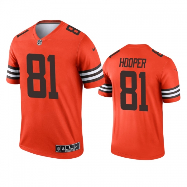 Cleveland Browns Austin Hooper Orange Inverted Legend Jersey