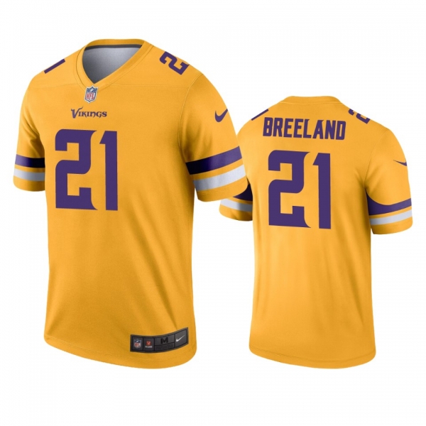 Minnesota Vikings Bashaud Breeland Gold Inverted Legend Jersey