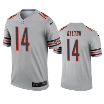 Chicago Bears Andy Dalton Silver Inverted Legend Jersey