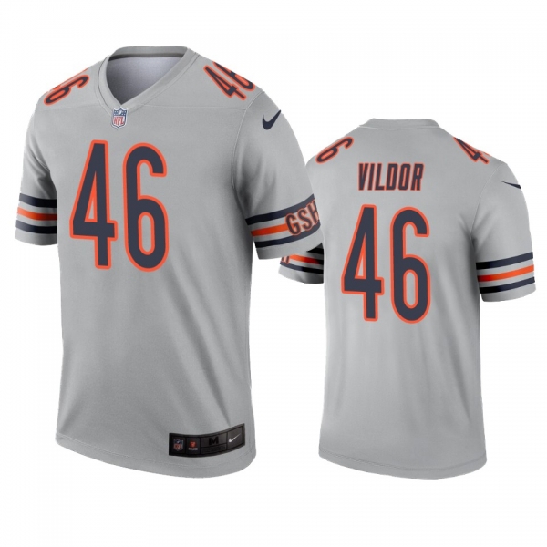 Chicago Bears Kindle Vildor Silver Inverted Legend Jersey