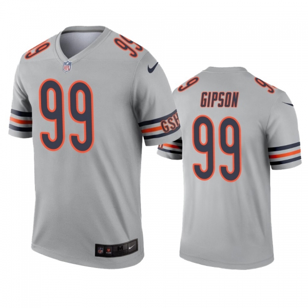 Chicago Bears Trevis Gipson Silver Inverted Legend Jersey