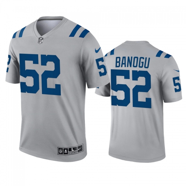 Indianapolis Colts Ben Banogu Gray 2021 Inverted Legend Jersey