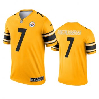 Pittsburgh Steelers Ben Roethlisberger Gold 2021 Inverted Legend Jersey