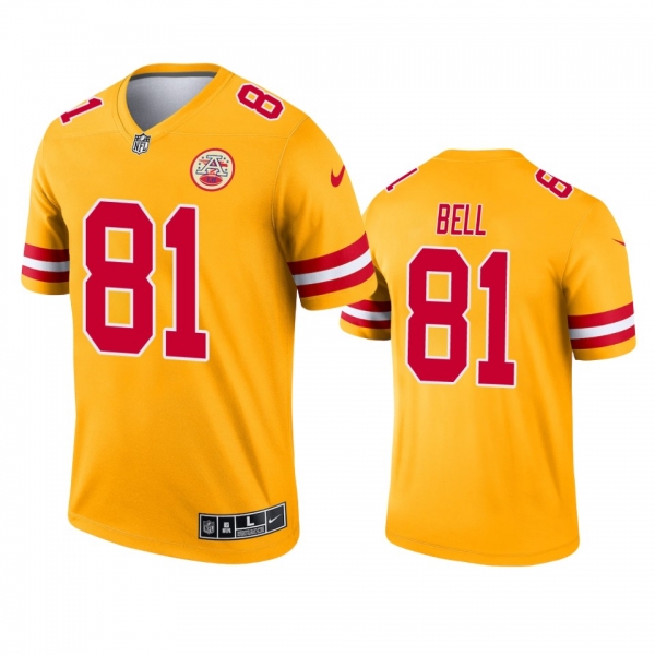 Kansas City Chiefs Blake Bell Yellow 2021 Inverted Legend Jersey