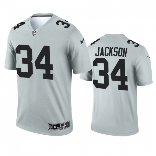 Las Vegas Raiders Bo Jackson Silver 2021 Inverted Legend Jersey