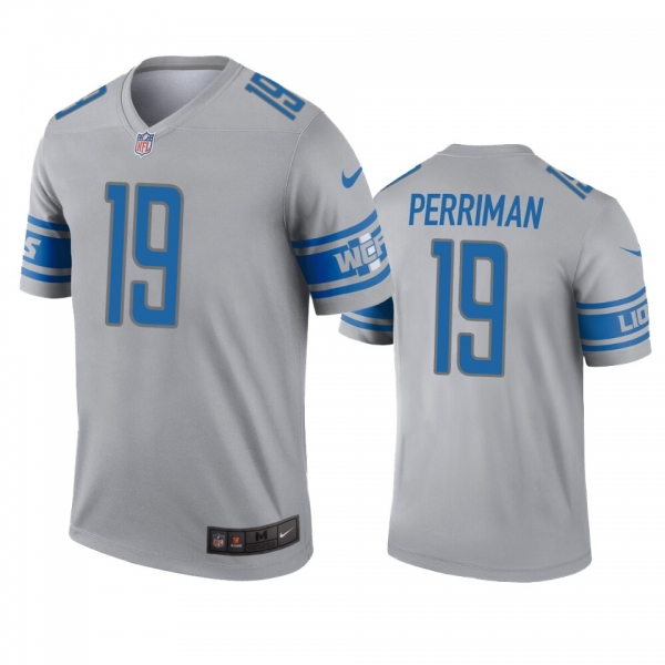 Detroit Lions Breshad Perriman Gray Inverted Legend Jersey